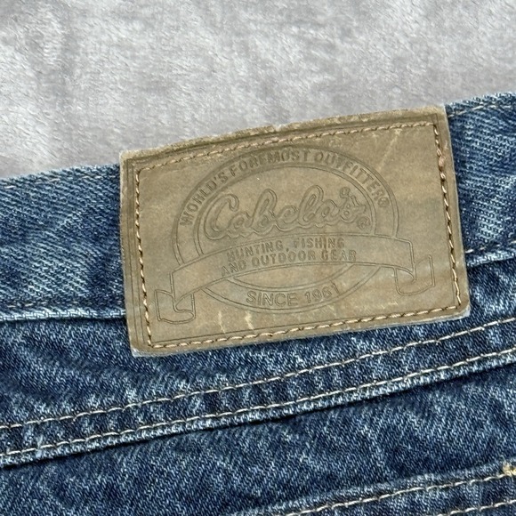 Cabelas Flannel Lined Jeans Men 48x30(46x28) Blue Wash Insulated Warm Workwear - Picture 10 of 12